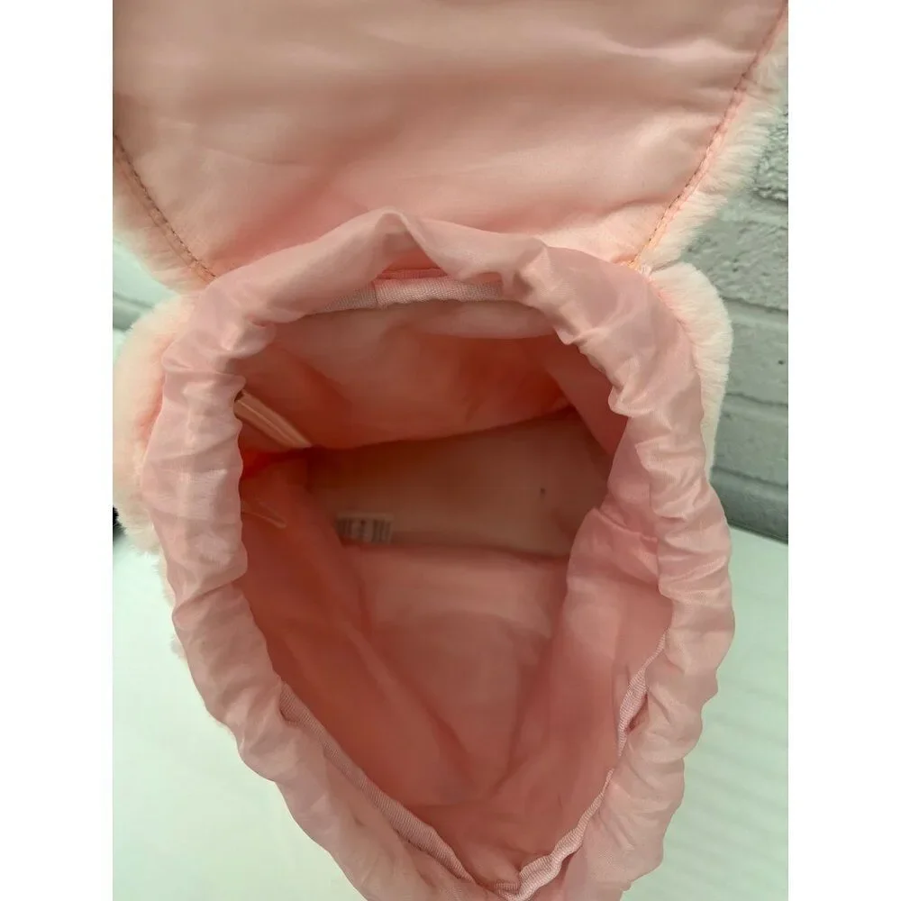 Unbranded Girls Pink Faux Fur Mini Backpack
